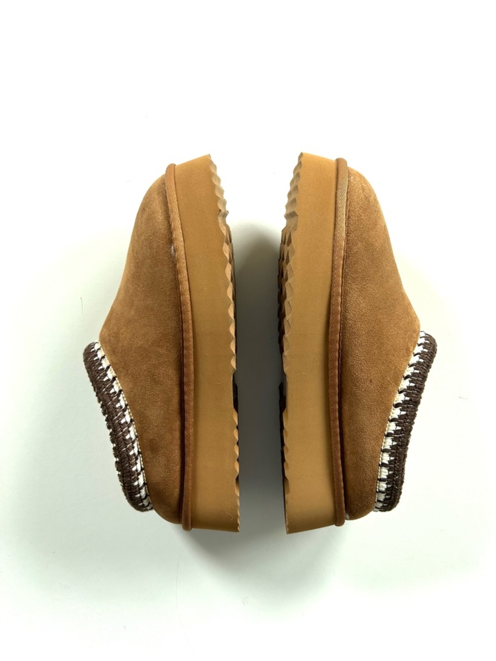 Steve Madden Selena Brown Chestnut Suede Faux Fur Lined Slip-On Mule Slippers - Picture 6 of 10